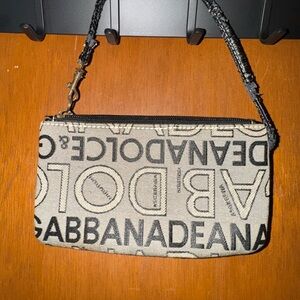 Dolce & Gabbana Black and Tan Clutch with Chain Strap